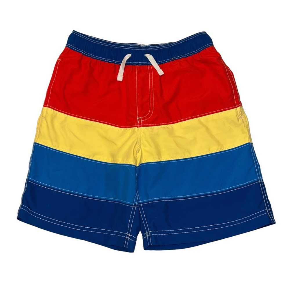 Hanna Andersson Kids Swim Trunks - Red, Yellow, Blue